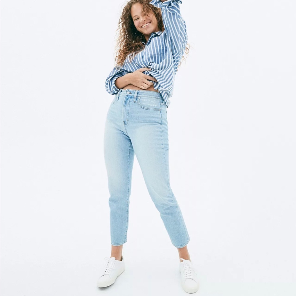 Madewell curvy perfect light wash vintage jeans
